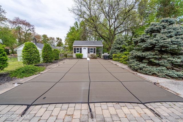 76 Mcnutt Ave, Colonie, NY 12205 - view of patio / terrace with an outdoor structure