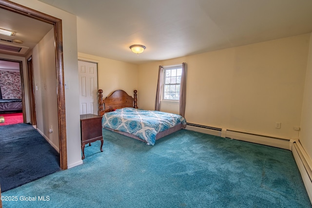 76 Mcnutt Ave, Colonie, NY 12205 - bedroom featuring carpet floors, a baseboard radiator, and baseboards