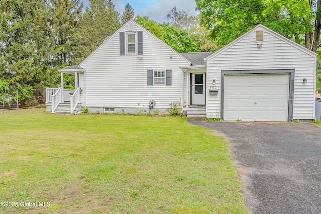 3001 Evelyn Dr, Guilderland, NY 12303 - view of front of property featuring a front yard, driveway, a garage, and a shingled roof