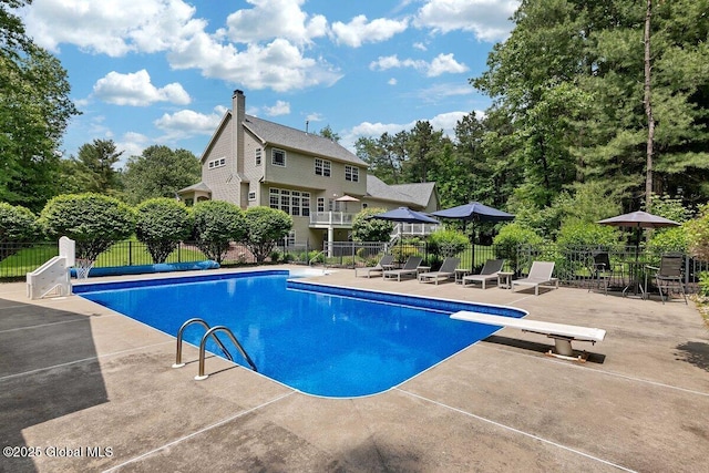 9 Meghan Ct, Wilton, NY 12866 - view of pool with a patio area and a diving board