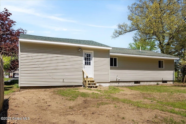 35 Feeder Dam Rd, Moreau, NY 12803 - rear view of house featuring entry steps and crawl space