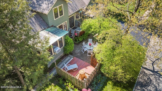 view from above of property
