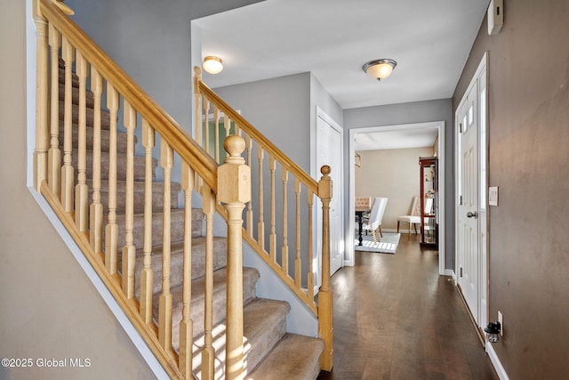 23 Line Dr, Brunswick, NY 12180 - entrance foyer featuring wood finished floors, stairs, and baseboards