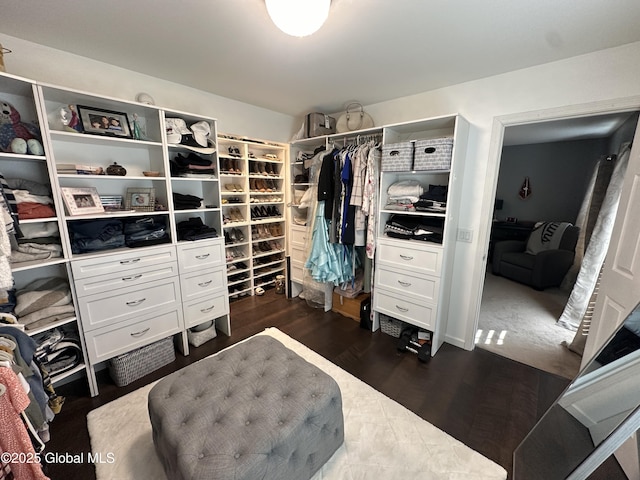 23 Line Dr, Brunswick, NY 12180 - walk in closet with dark wood-type flooring