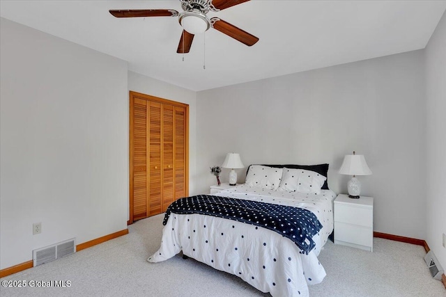 15 Westcrest Dr, Clifton Park, NY 12065 - carpeted bedroom with a closet, baseboards, and a ceiling fan