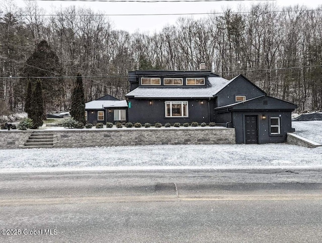 177 Glen Lake Rd, Queensbury, NY 12845 - mid-century home featuring a chimney