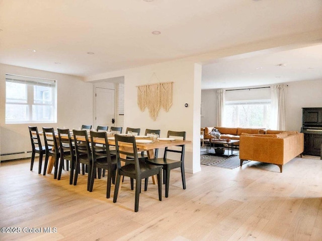 177 Glen Lake Rd, Queensbury, NY 12845 - dining space featuring light wood-type flooring, plenty of natural light, and recessed lighting