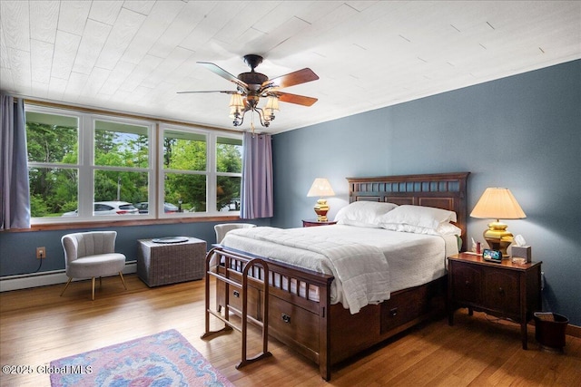 1 High Pines Ter Unit 1C, Chester, NY 12817 - bedroom with wood finished floors and ceiling fan