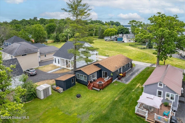 aerial view of residential area