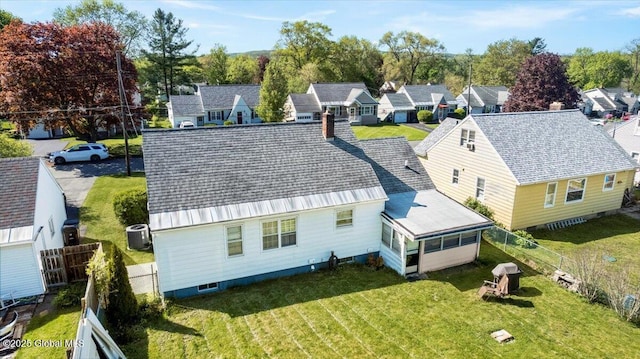 aerial perspective of suburban area