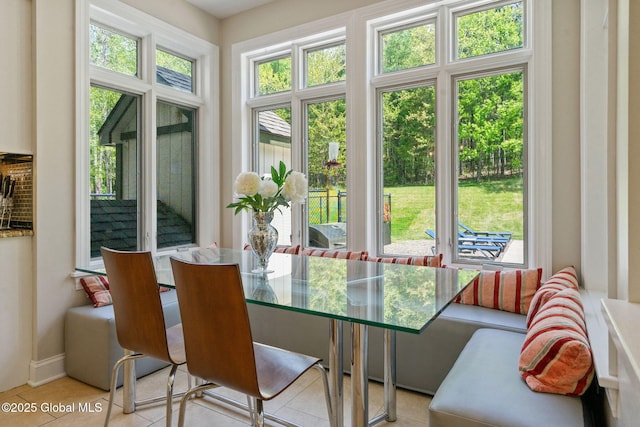 view of sunroom