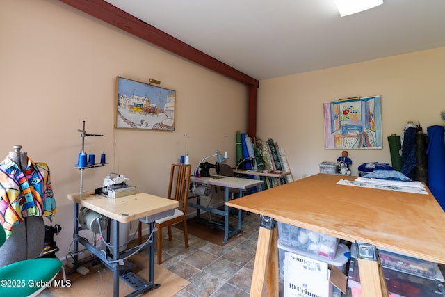 1435 Webster St, Malone, NY 12953 - office featuring stone finish floors