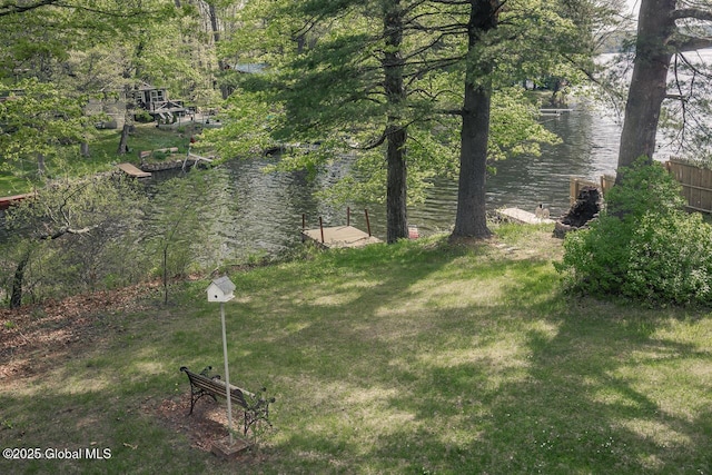 5518 Crooked St, Galway, NY 12074 - view of yard featuring a water view and fence