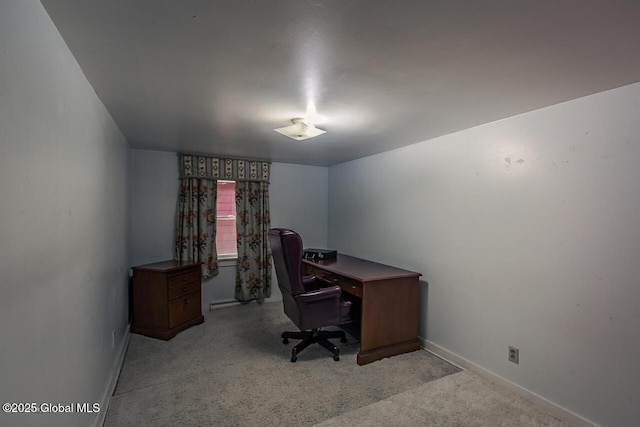 5518 Crooked St, Galway, NY 12074 - home office with baseboards and light carpet