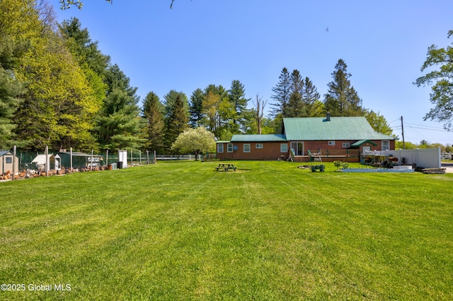 116 Medbury Rd, Greenfield, NY 12859 - view of yard with a wooden deck