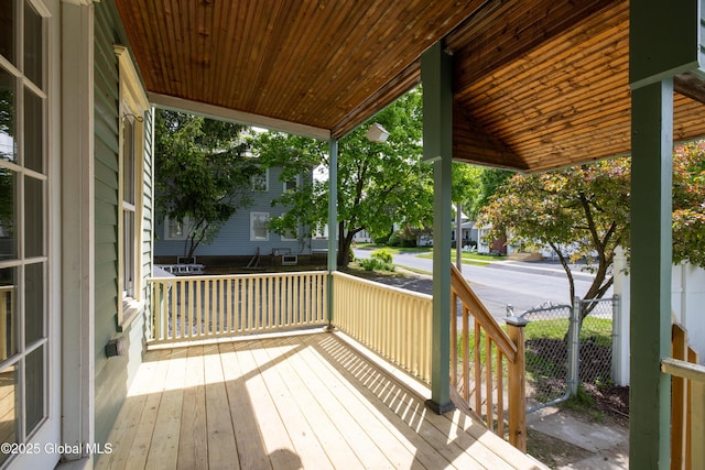 185 Bay St, Glens Falls, NY 12801 - wooden terrace with a porch