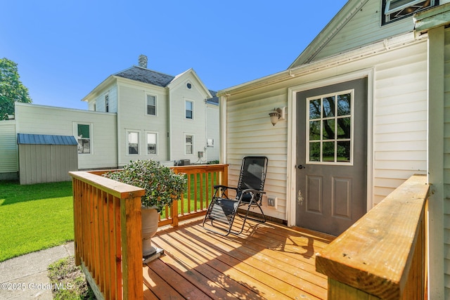 22 Center St, Fort Edward, NY 12828 - deck featuring a lawn