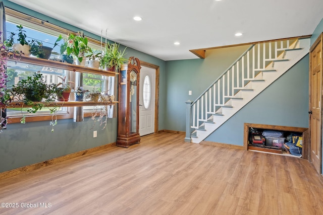 22 Center St, Fort Edward, NY 12828 - entryway with wood finished floors, plenty of natural light, recessed lighting, and baseboards
