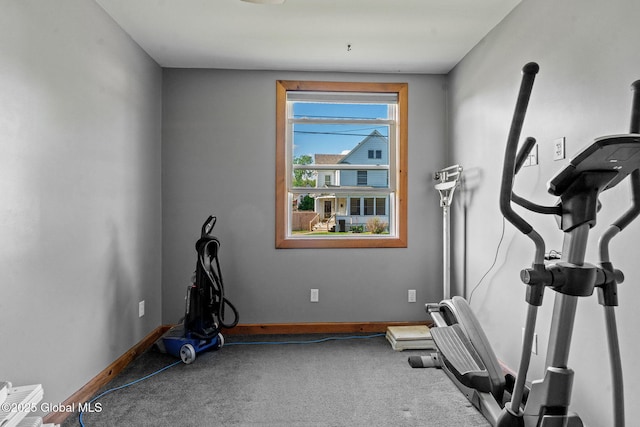 22 Center St, Fort Edward, NY 12828 - workout room featuring baseboards and carpet floors