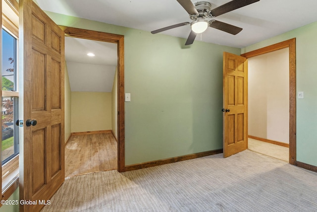 22 Center St, Fort Edward, NY 12828 - unfurnished bedroom featuring baseboards, carpet floors, and ceiling fan
