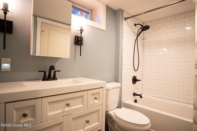 18 Alva St, East Greenbush, NY 12061 - bathroom with toilet, vanity, and shower / bathtub combination with curtain