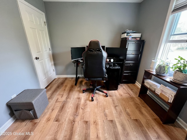 25 Hilton Dr, Moreau, NY 12803 - home office with light wood-type flooring and baseboards