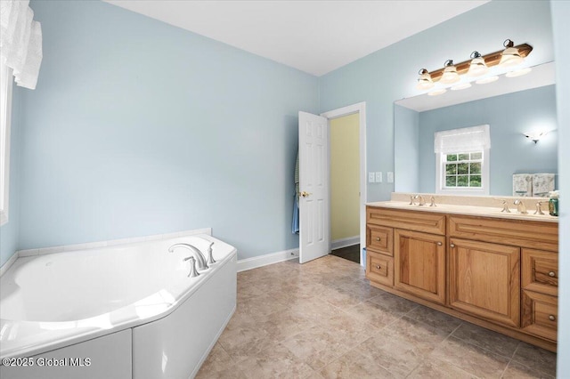 264 Edie Rd, Wilton, NY 12866 - bathroom with a bath and double vanity