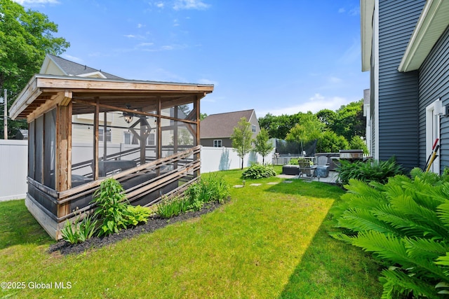 305 W Circular St, Saratoga, NY 12866 - view of yard featuring a sunroom and a patio