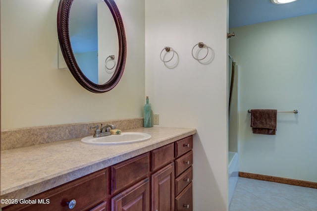 324 County Highway 112, Bleecker, NY 12078 - bathroom featuring vanity, tile patterned flooring, and baseboards