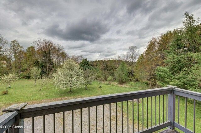 324 County Highway 112, Bleecker, NY 12078 - wooden deck featuring a lawn