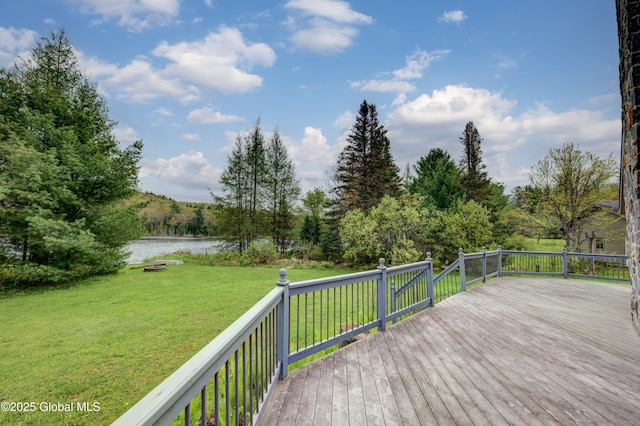 324 County Highway 112, Bleecker, NY 12078 - deck with a water view and a lawn