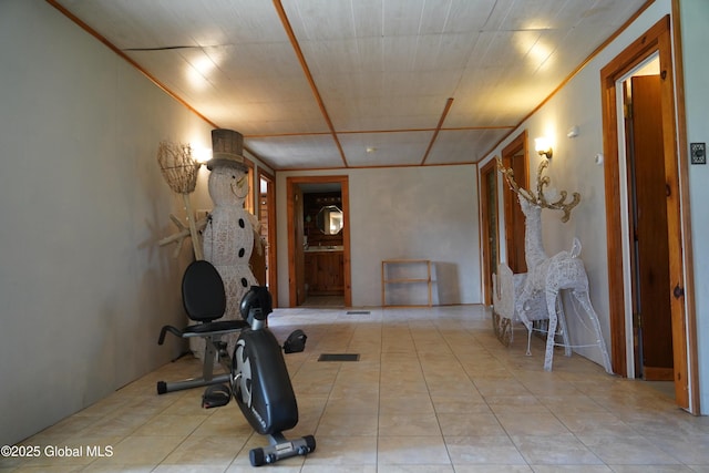 40 W Starbuck Ln, Fort Ann, NY 12827 - exercise area featuring tile patterned floors