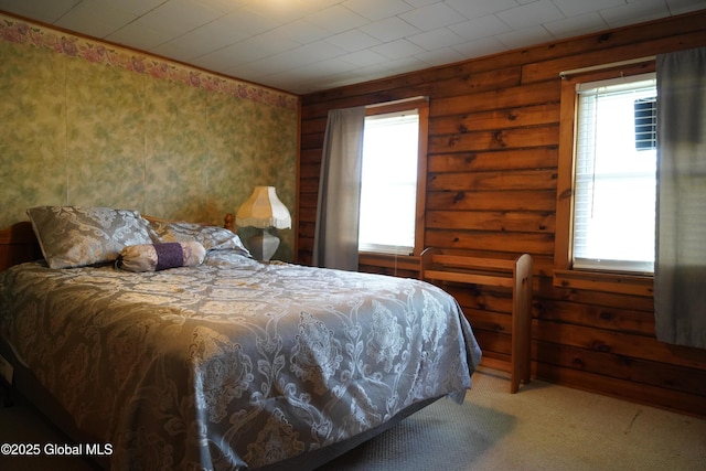 40 W Starbuck Ln, Fort Ann, NY 12827 - bedroom featuring multiple windows, carpet flooring, and wallpapered walls