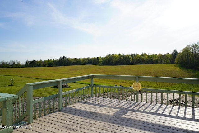 40 W Starbuck Ln, Fort Ann, NY 12827 - wooden terrace with a view of rural / pastoral area and a yard
