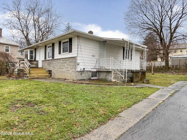 3 Schuyler Ave, Ravena, NY 12143 - view of front of property featuring a chimney and a front lawn
