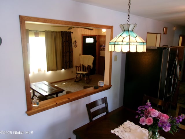 view of dining room