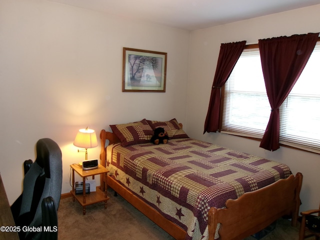 view of carpeted bedroom