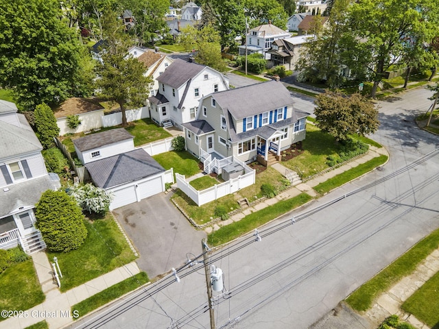 aerial perspective of suburban area