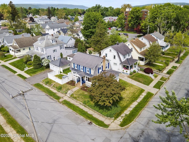 aerial view of residential area