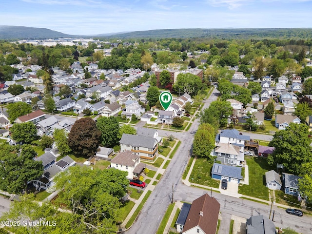 aerial view of residential area