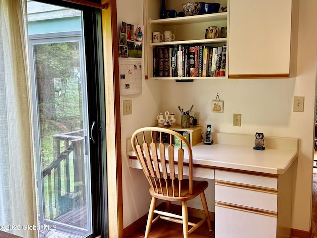 office with built in study area