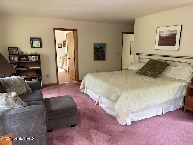 view of carpeted bedroom
