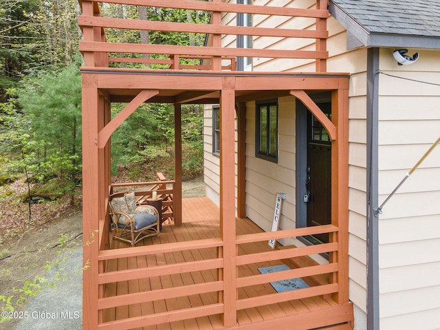 view of wooden deck