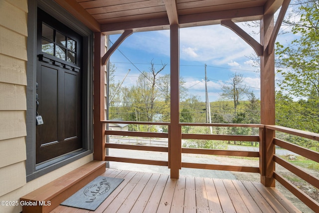 view of wooden deck