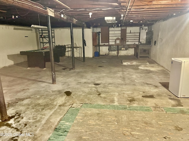 130 Van Schoick Ave, Albany, NY 12209 - unfinished below grade area with refrigerator