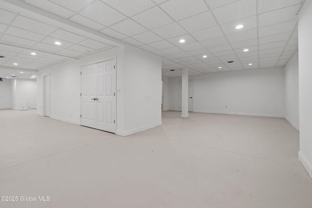 6004 Queen Mary Ct, Schenectady, NY 12303 - below grade area featuring baseboards and recessed lighting