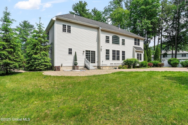 6004 Queen Mary Ct, Schenectady, NY 12303 - rear view of property with a lawn and entry steps
