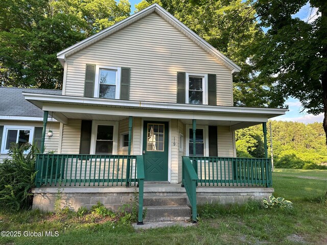 119 Houseman St, Mayfield, NY 12117 - view of front of property featuring a porch