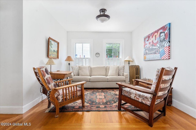 19 George St, Saratoga Springs, Inside, NY 12866 - living area featuring baseboards and light wood-type flooring