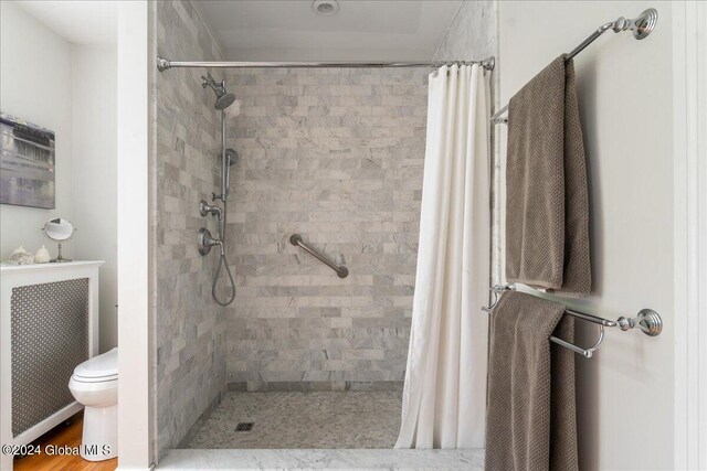 19 George St, Saratoga Springs, Inside, NY 12866 - full bathroom with tiled shower and toilet